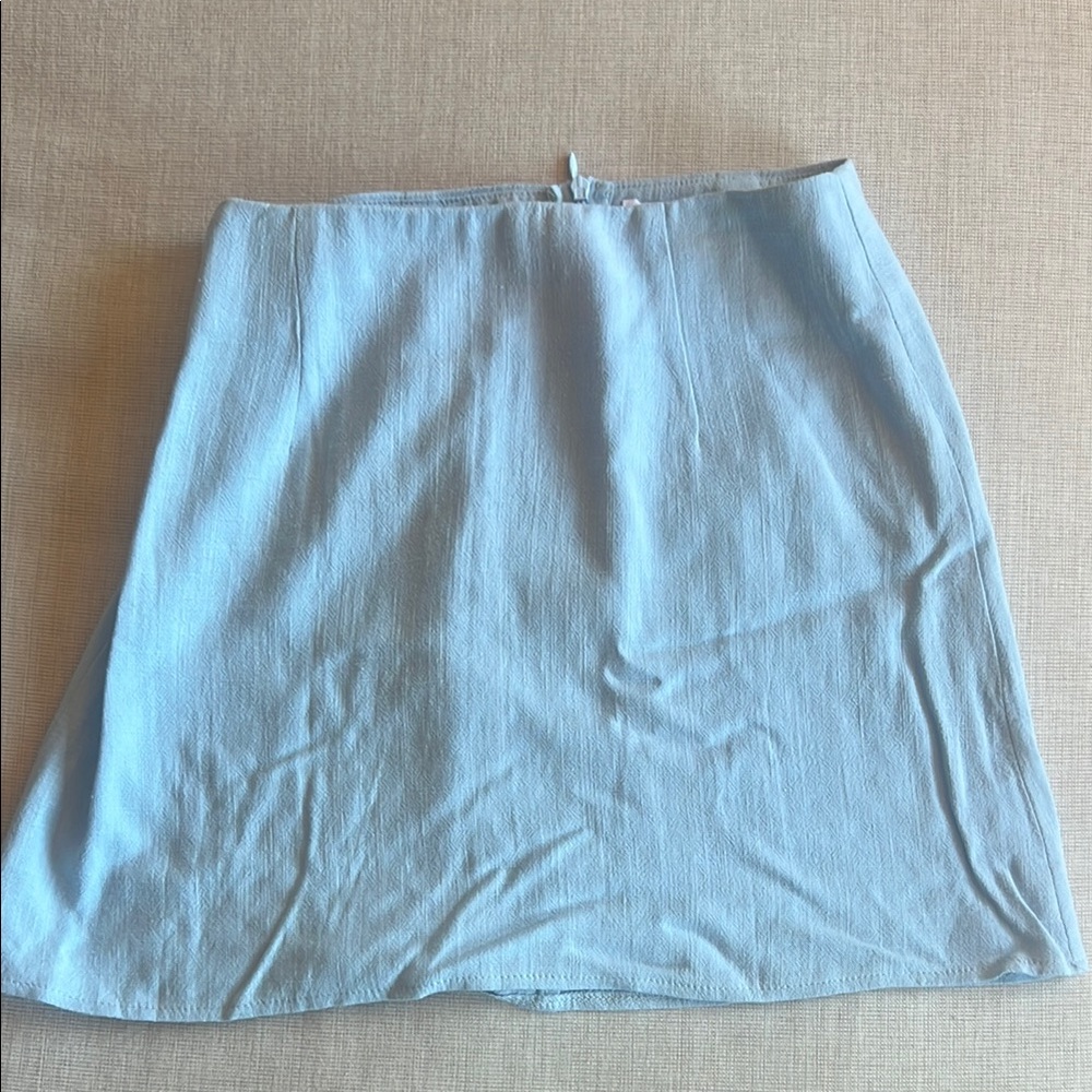 Princess Polly Light Blue A-line Mini Skirt
